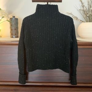 Frank and Oak Cropped Ribbed Knit Sweater, Size XS
